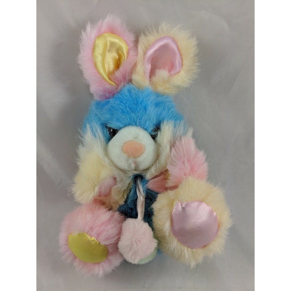 Multicolor Rabbit Plush Bunny Easter 7 Inch Peachtree Playthings Stuffed Animal
